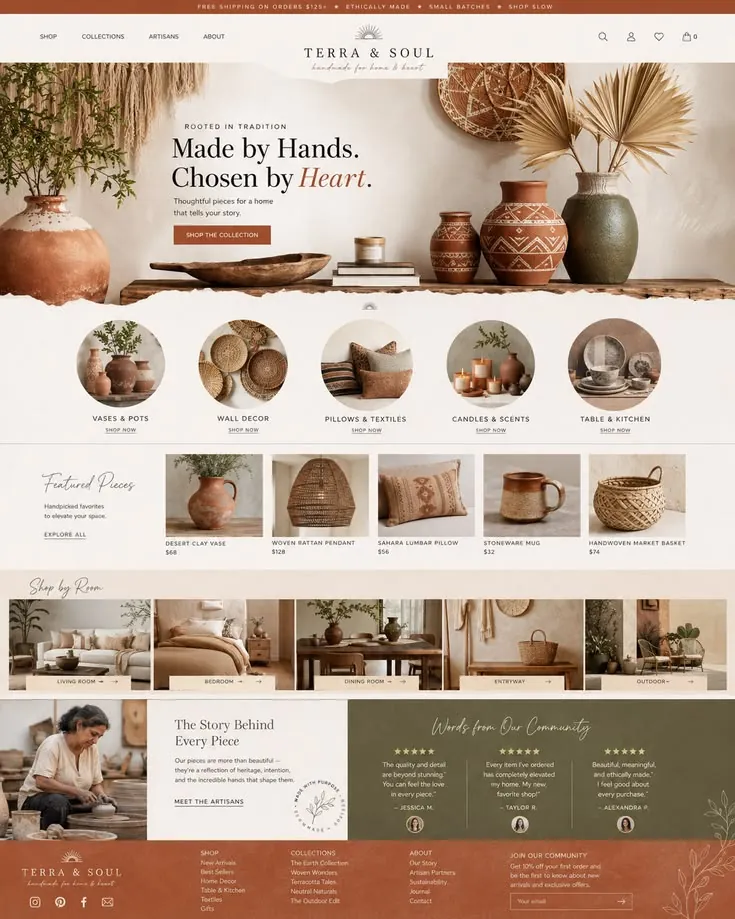 Kalakriti Handicrafts website screenshot